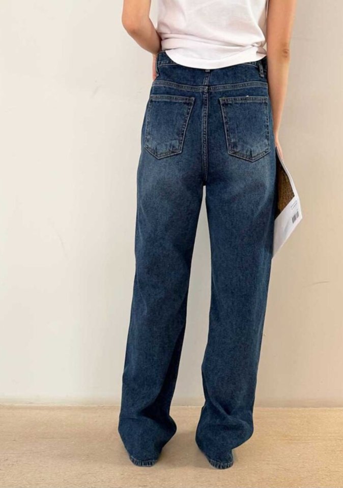 I'm here - Korean Women Fashion - #momslook - Stripe Corduroy Denim Pants - 7