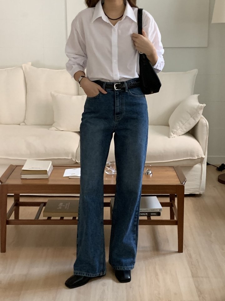 I'm here - Korean Women Fashion - #restrostyle - Brushed Bootcut Denim Pants - 9