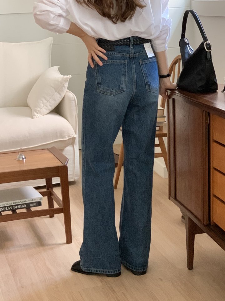I'm here - Korean Women Fashion - #romanticstyle - Brushed Bootcut Denim Pants - 10