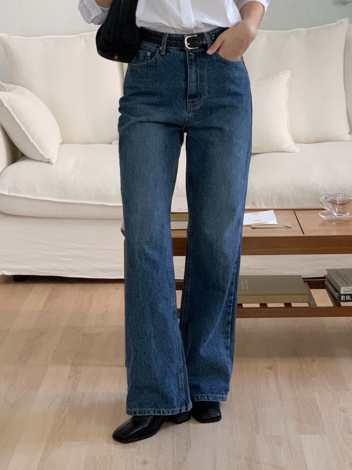 I'm here - Korean Women Fashion - #womensfashion - Brushed Bootcut Denim Pants - 5