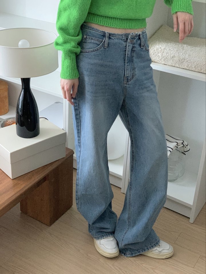 I'm here - Korean Women Fashion - #womensfashion - No-OB Wide Denim Pants - 10