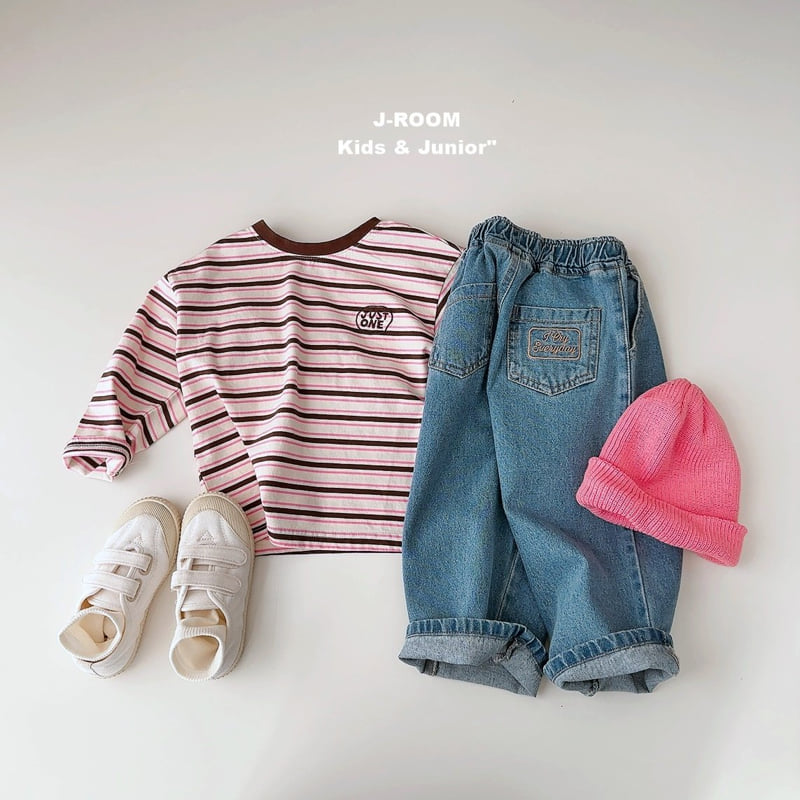 J-Room - Korean Children Fashion - #Kfashion4kids - Pinky Stripe Tee - 7