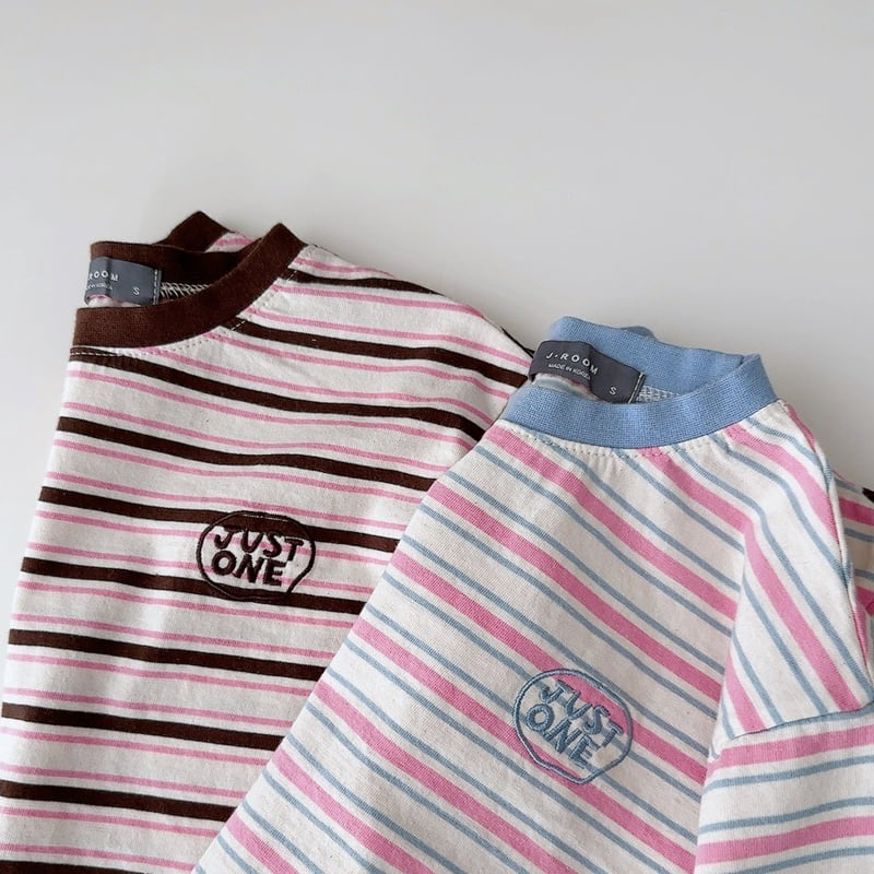 J-Room - Korean Children Fashion - #childofig - Pinky Stripe Tee - 12