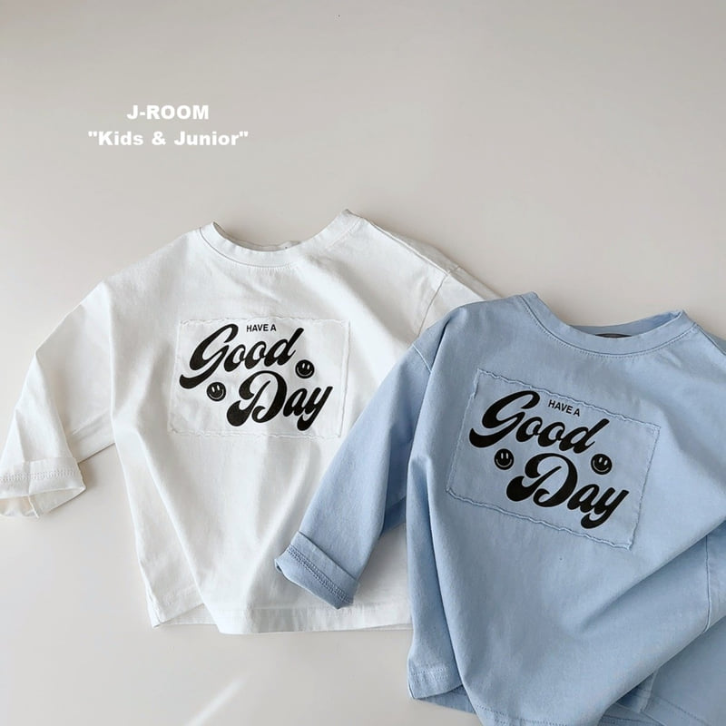 J-Room - Korean Children Fashion - #childrensboutique - Good Day Patch Graphic Tee - 5