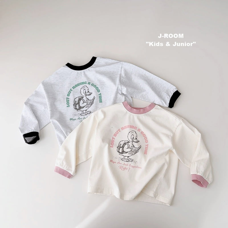 J-Room - Korean Children Fashion - #childrensboutique - Duck Color-Block Tee - 3
