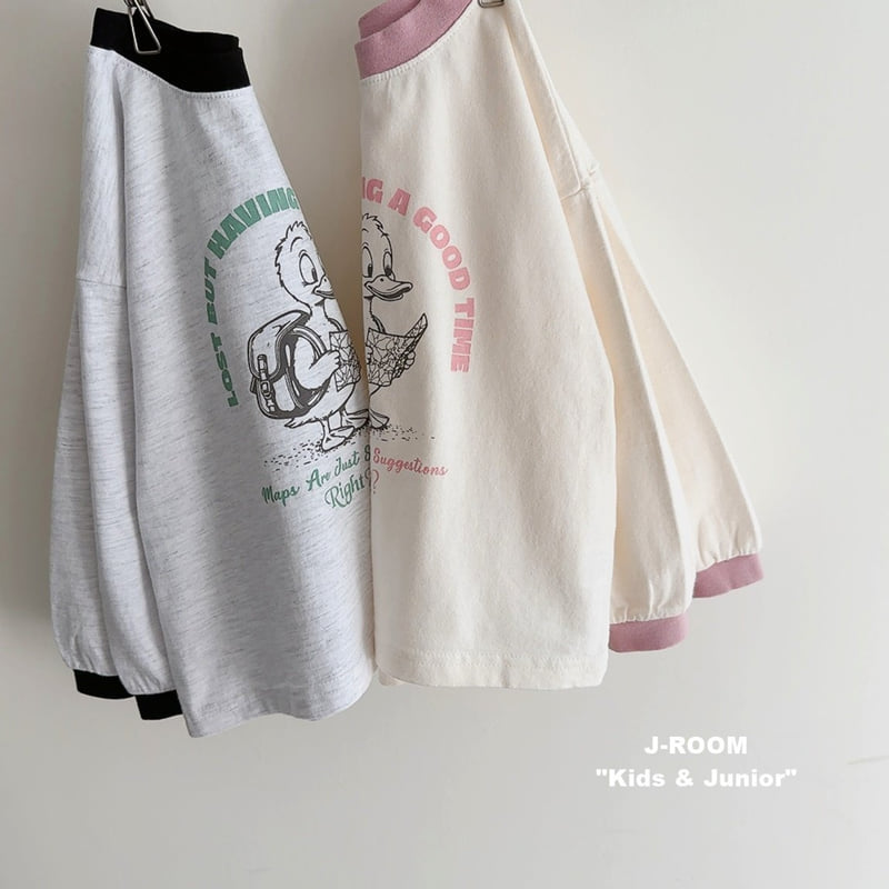 J-Room - Korean Children Fashion - #childrensboutique - Duck Color-Block Tee - 4