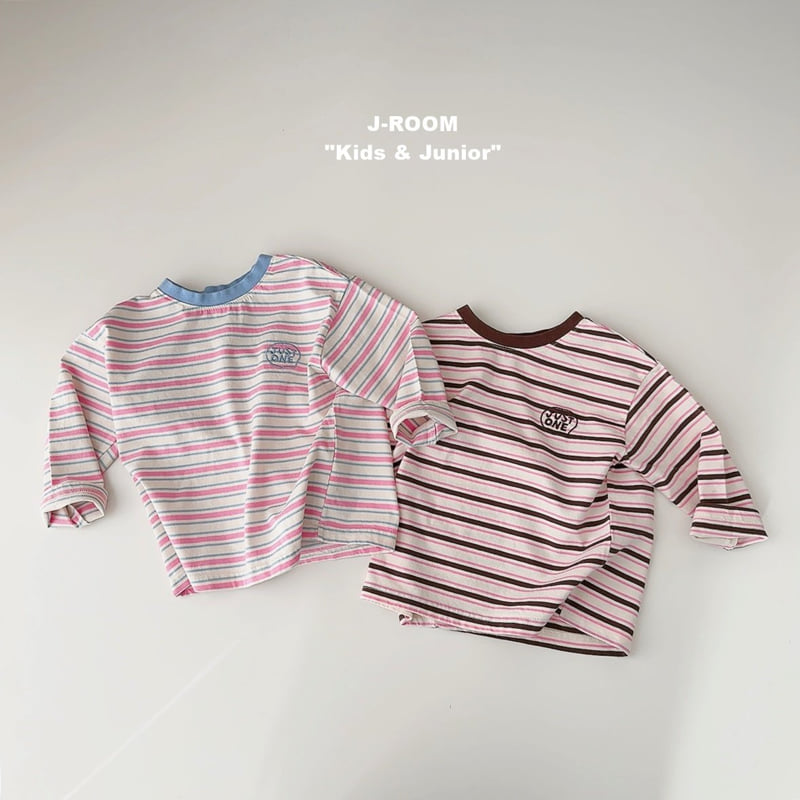 J-Room - Korean Children Fashion - #designkidswear - Pinky Stripe Tee