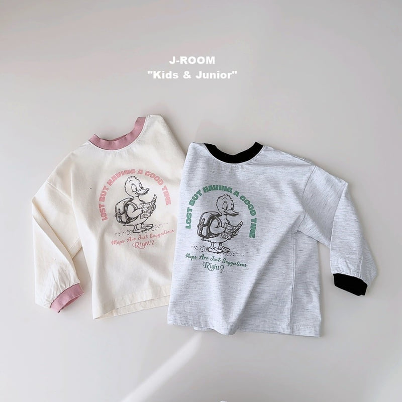 J-Room - Korean Children Fashion - #discoveringself - Duck Color-Block Tee - 5
