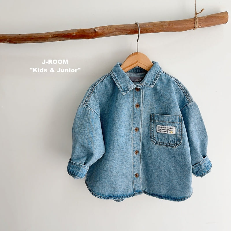 J-Room - Korean Children Fashion - #fashionkids - Smile Denim Shirt