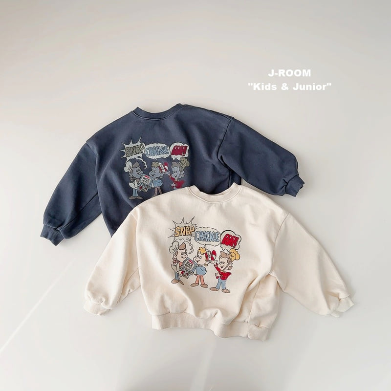 J-Room - Korean Children Fashion - #kidsshorts - Snap Print Sweatshirt