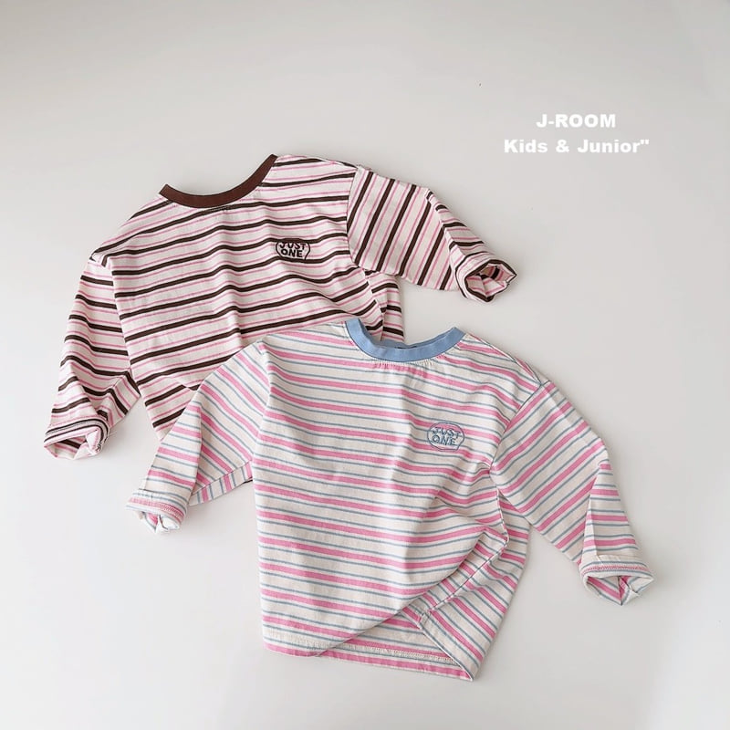 J-Room - Korean Children Fashion - #kidsstore - Pinky Stripe Tee - 5