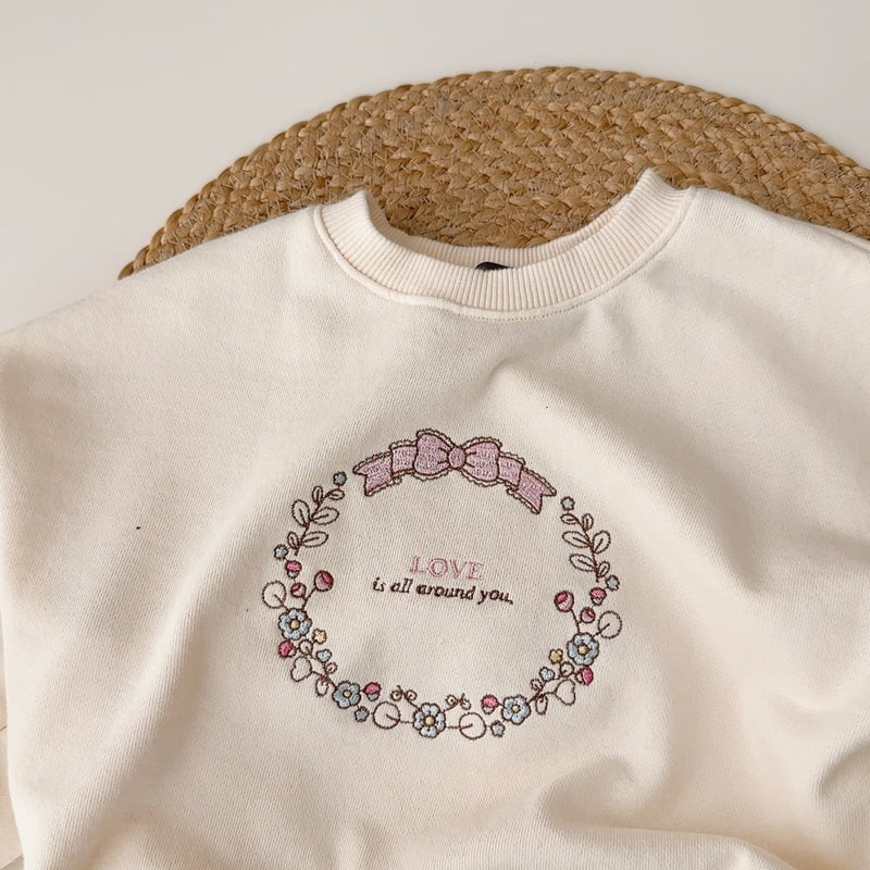 J-Room - Korean Children Fashion - #kidzfashiontrend - Ribbon Love Sweatshirt - 6