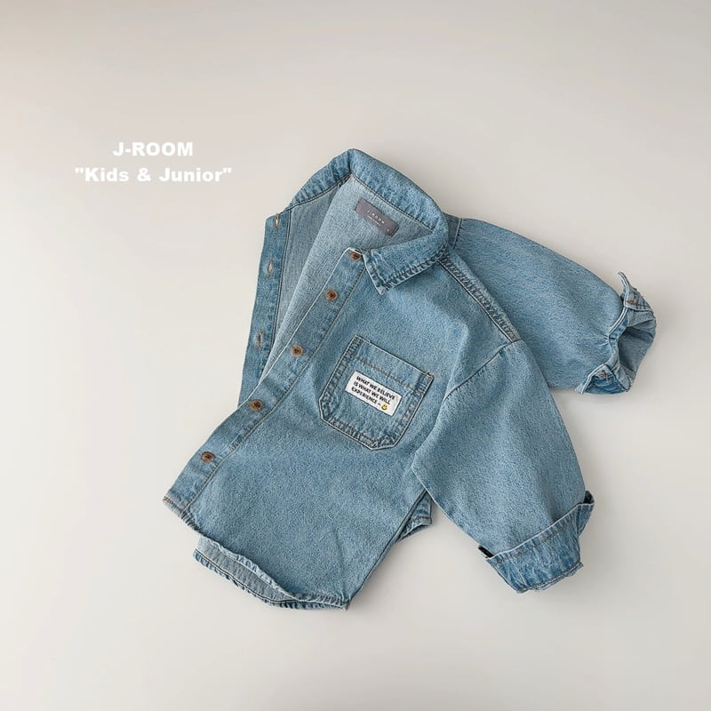J-Room - Korean Children Fashion - #kidsstore - Smile Denim Shirt - 4