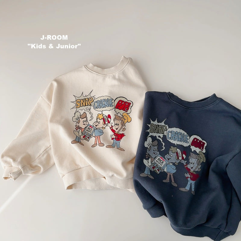 J-Room - Korean Children Fashion - #kidzfashiontrend - Snap Print Sweatshirt - 3