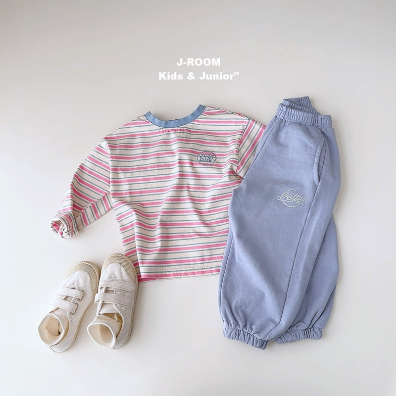 J-Room - Korean Children Fashion - #kidzfashiontrend - Pinky Stripe Tee - 6