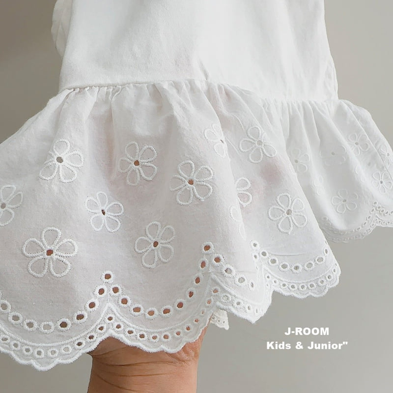 J-Room - Korean Children Fashion - #kidzfashiontrend - Punching Lace Sleeveless Top - 3