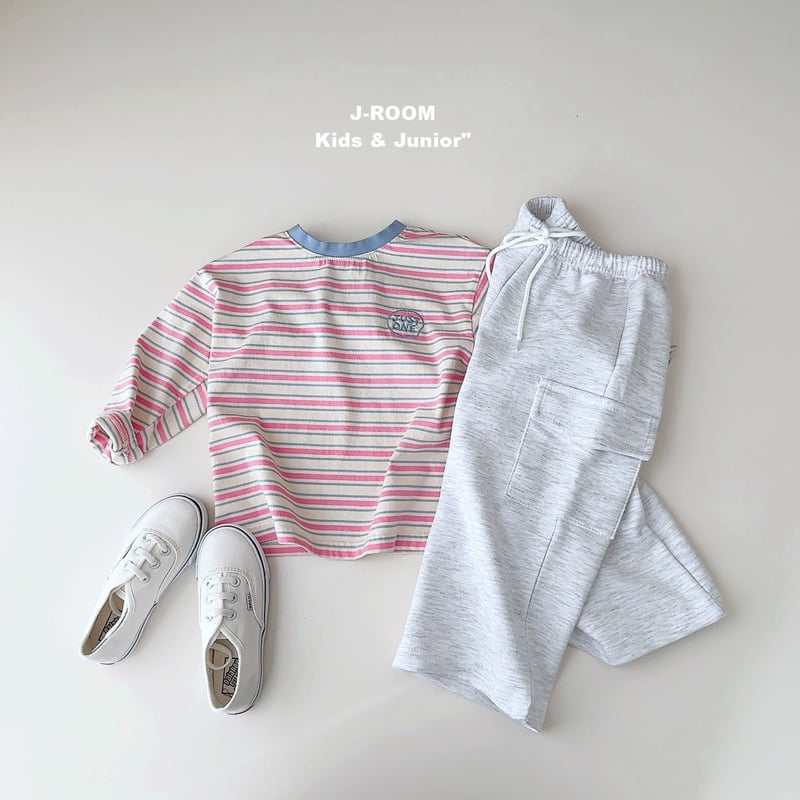 J-Room - Korean Children Fashion - #littlefashionista - Pinky Stripe Tee - 8
