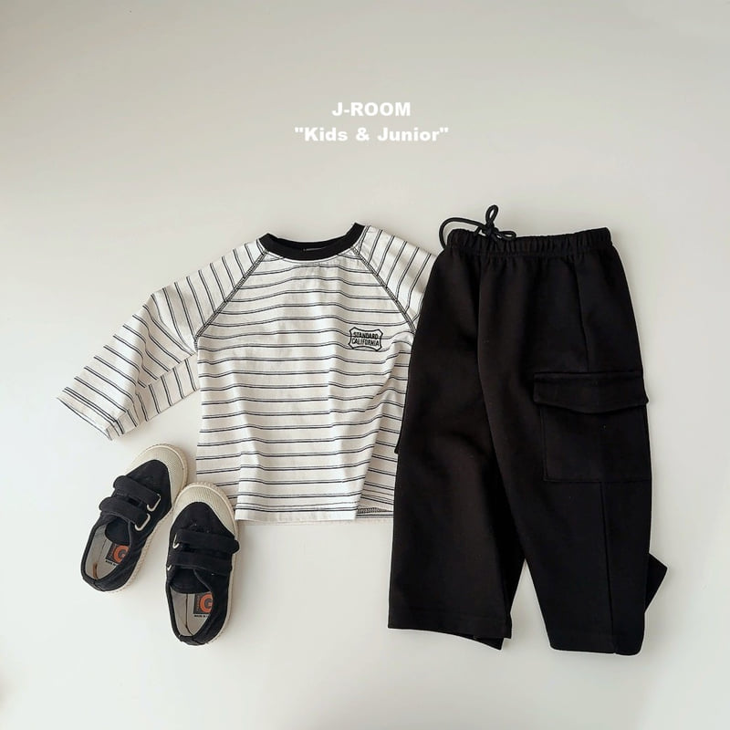 J-Room - Korean Children Fashion - #magicofchildhood - Stitch Line Stripe Tee - 8