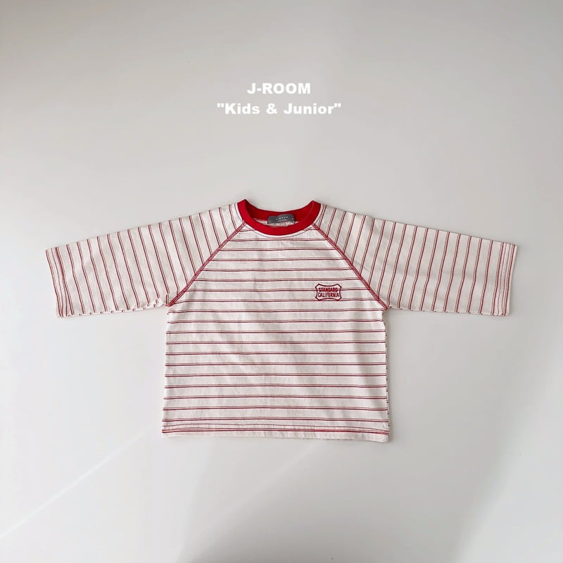 J-Room - Korean Children Fashion - #minifashionista - Stitch Line Stripe Tee - 9
