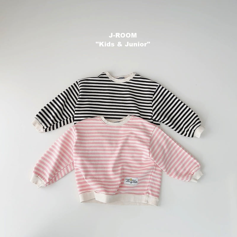 J-Room - Korean Children Fashion - #minifashionista - Label Stripe Sweatshirt - 5