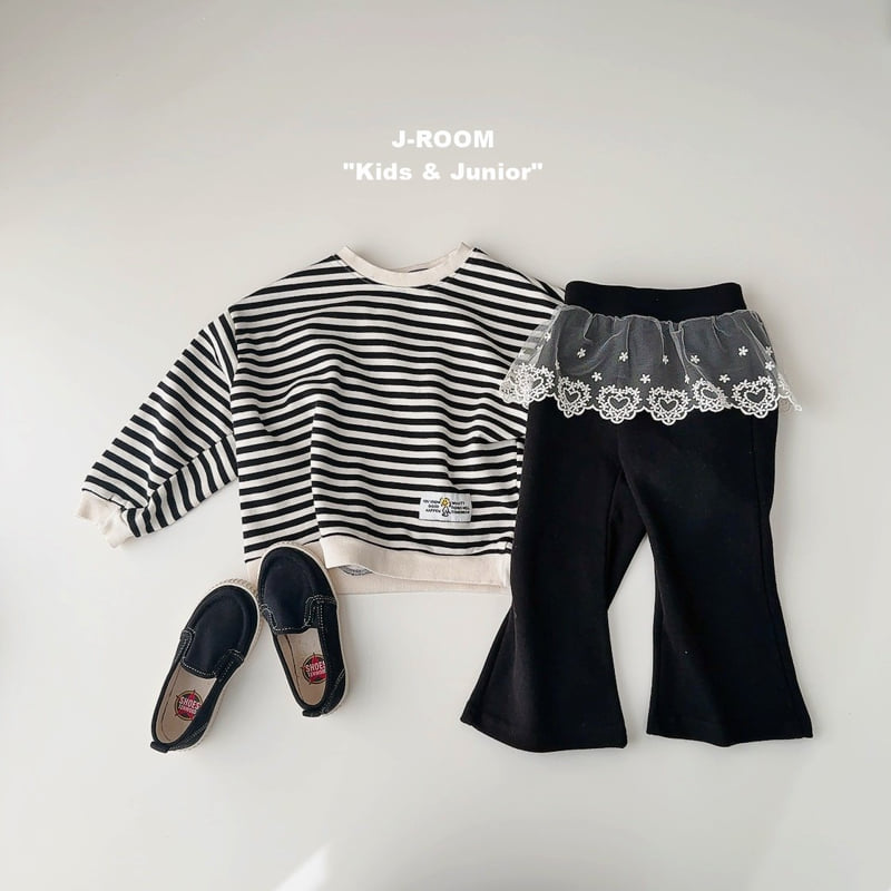 J-Room - Korean Children Fashion - #minifashionista - Lace Layered Bootcut Pants - 9