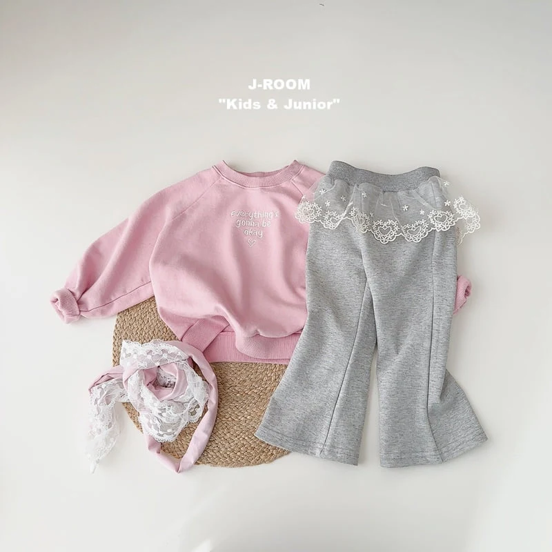 J-Room - Korean Children Fashion - #prettylittlegirls - Lace Layered Bootcut Pants - 10