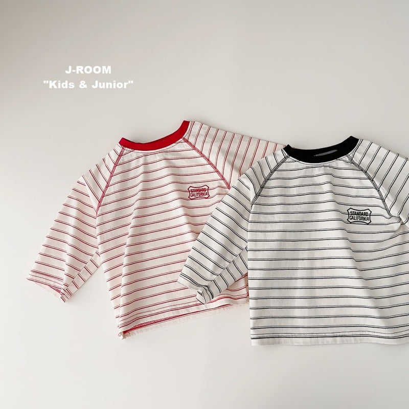J-Room - Korean Children Fashion - #todddlerfashion - Stitch Line Stripe Tee - 11