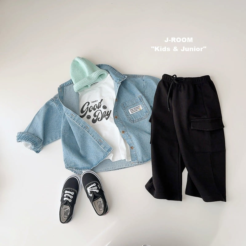 J-Room - Korean Children Fashion - #todddlerfashion - Smile Denim Shirt - 10