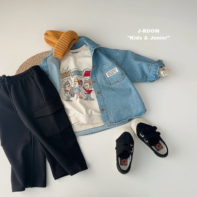 J-Room - Korean Children Fashion - #toddlerclothing - Smile Denim Shirt - 11