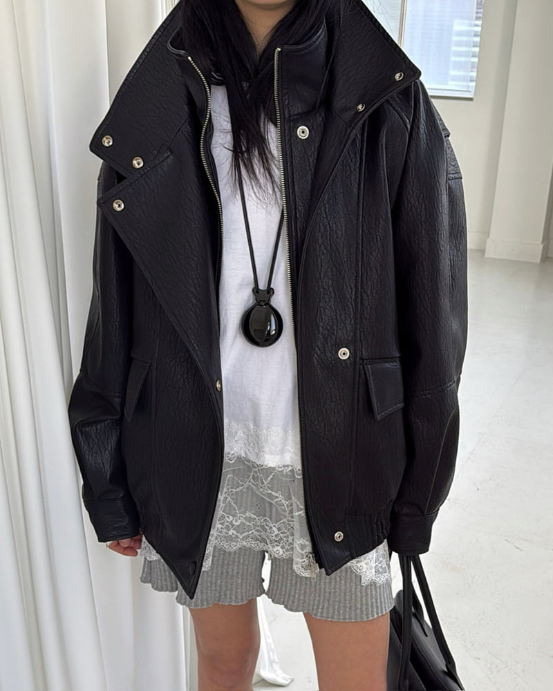 Jade Market - Korean Women Fashion - #momslook - Double Collar Jacket - 5