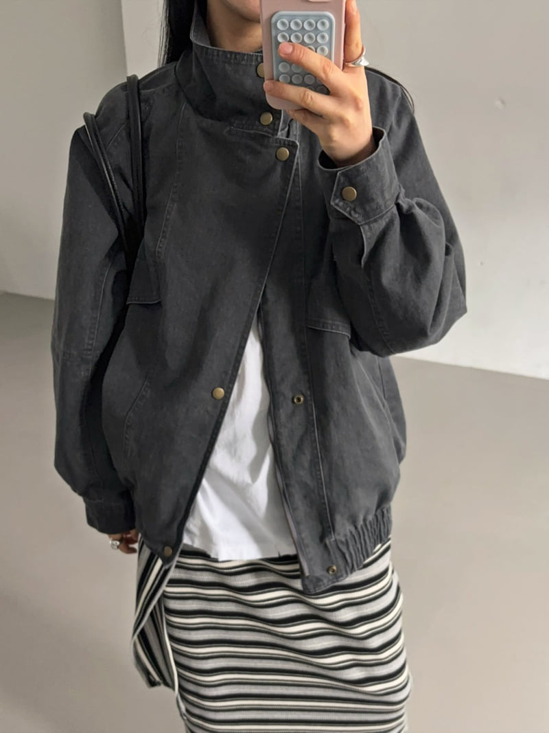 Jade Market - Korean Women Fashion - #momslook - Urban Cotton Jacket - 12