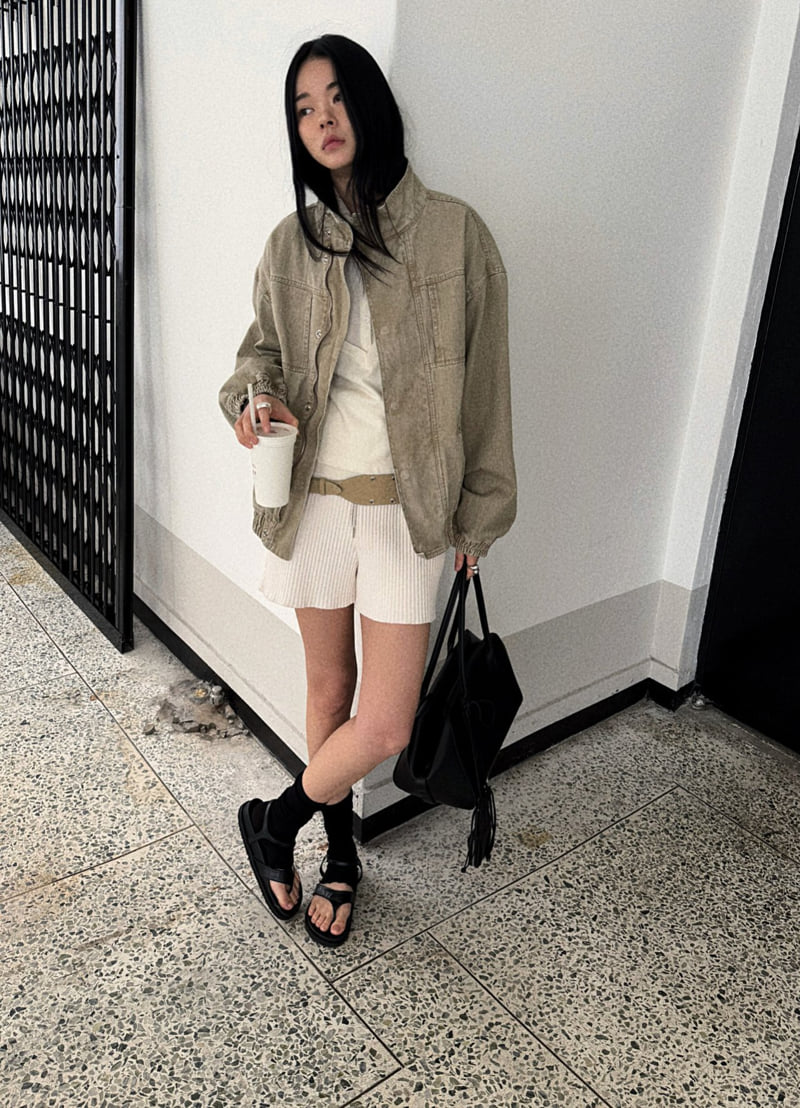 Jade Market - Korean Women Fashion - #momslook - Hidden Zip Work Jacket