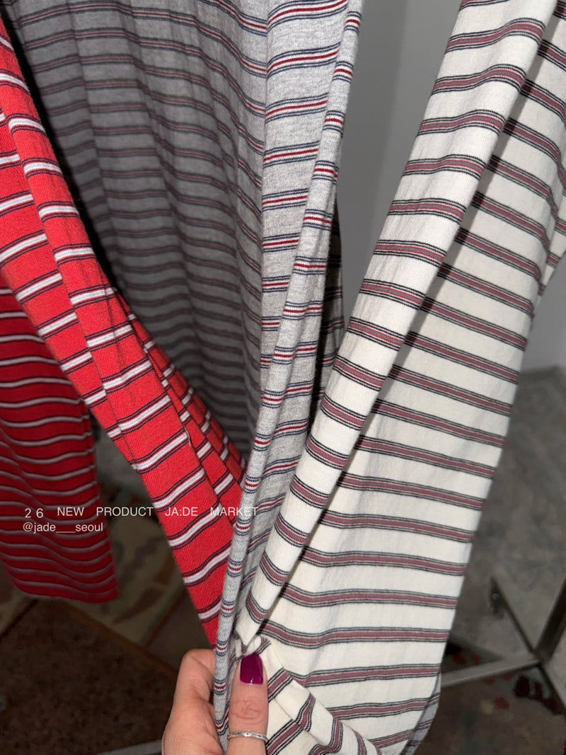 Jade Market - Korean Women Fashion - #womensfashion - Mini Multi Tee - 4