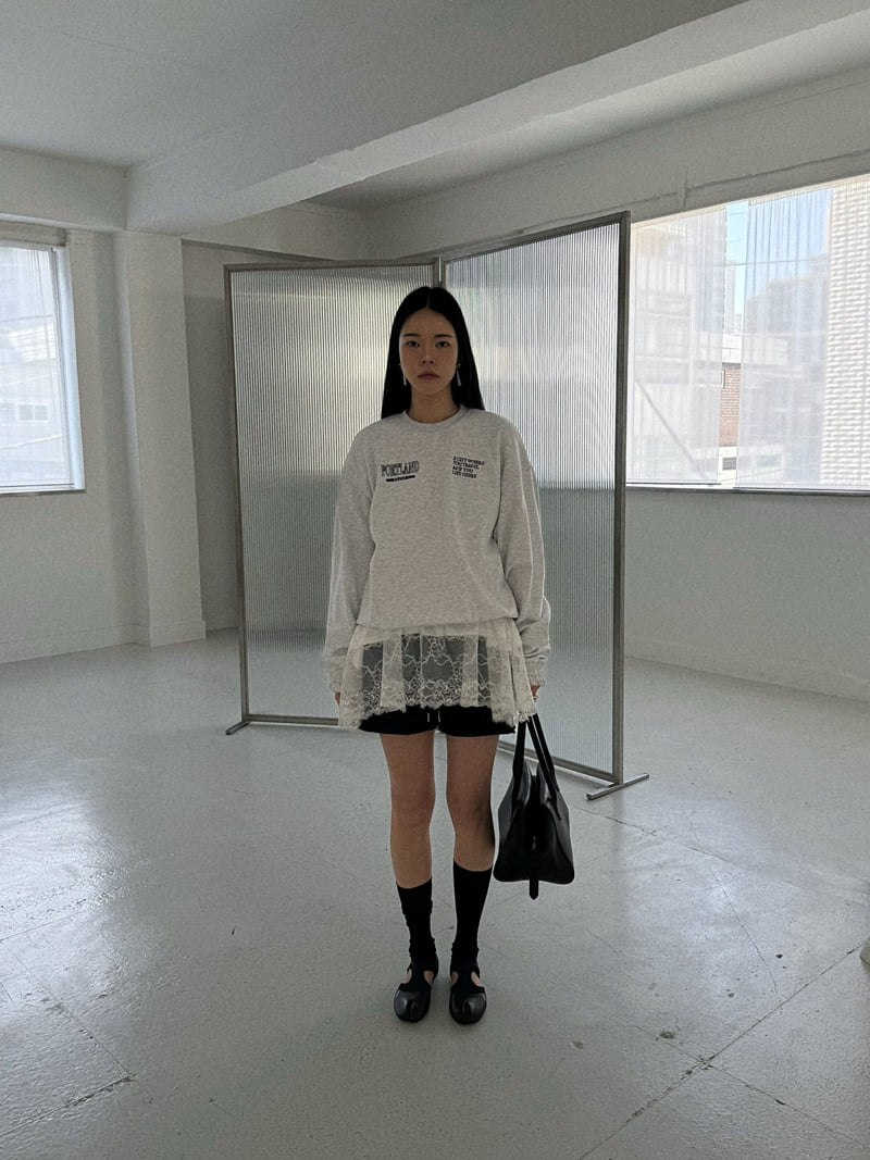Jade Market - Korean Women Fashion - #momslook - Land Embroidered Sweatshirt - 11