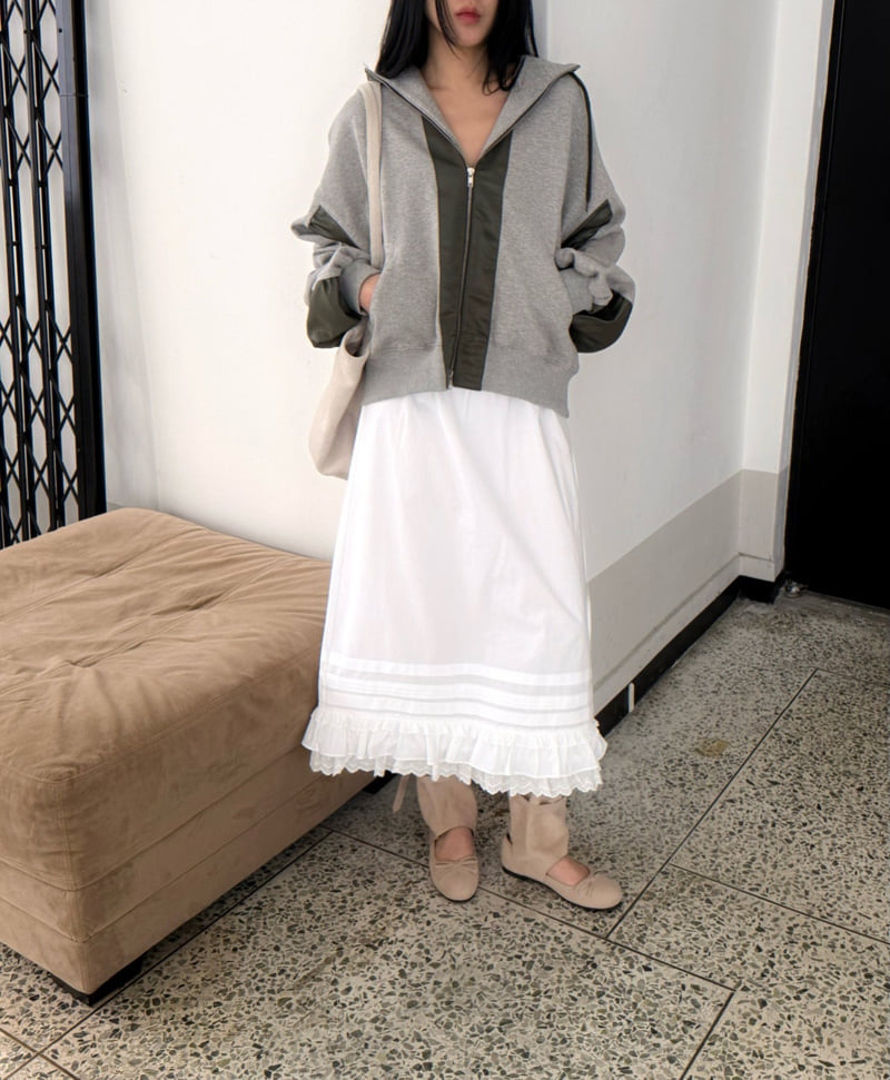 Jade Market - Korean Women Fashion - #pursuepretty - Lace Pintuck Skirt