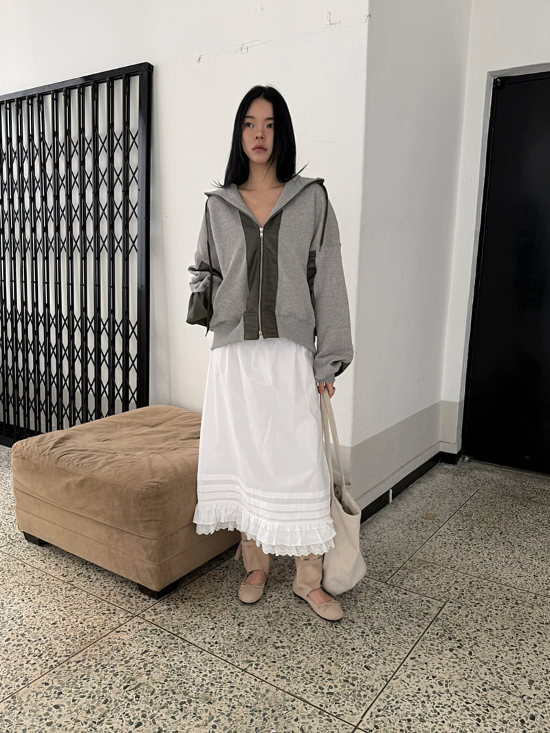 Jade Market - Korean Women Fashion - #romanticstyle - Lace Pintuck Skirt - 3