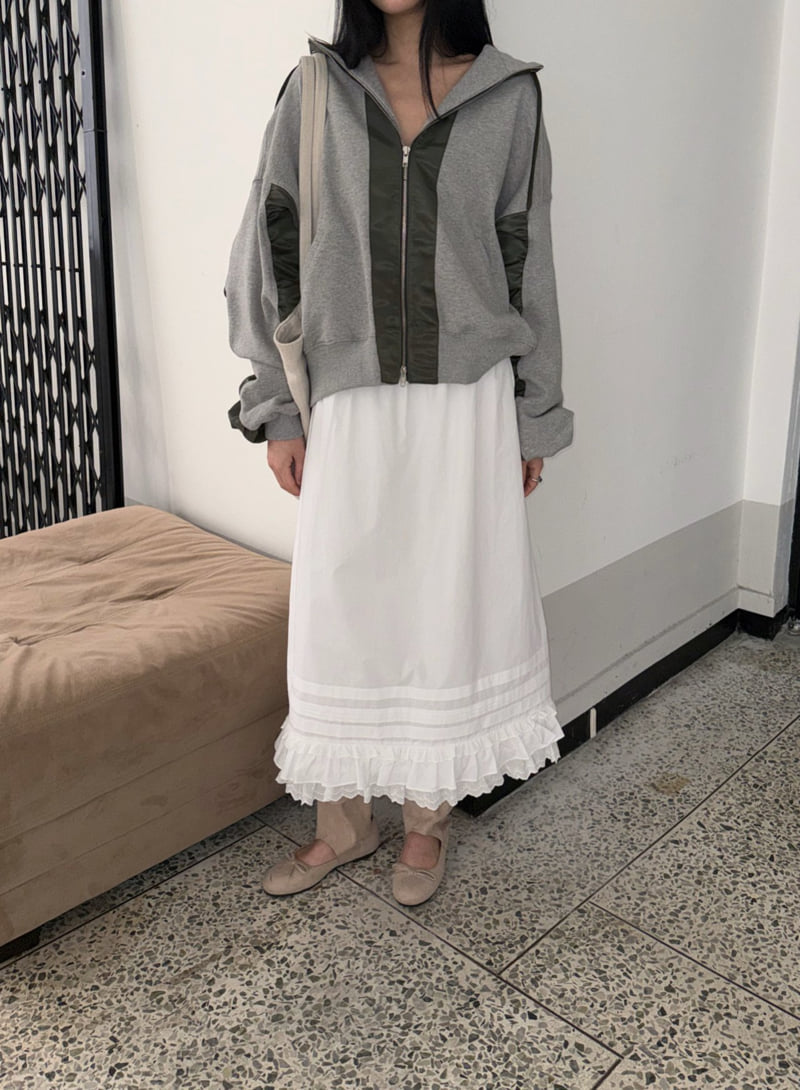 Jade Market - Korean Women Fashion - #romanticstyle - Lace Pintuck Skirt - 4