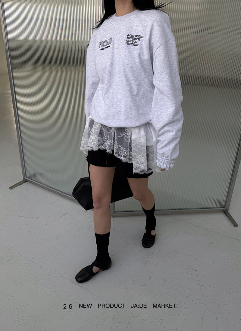 Jade Market - Korean Women Fashion - #thatsdarling - Land Embroidered Sweatshirt - 9