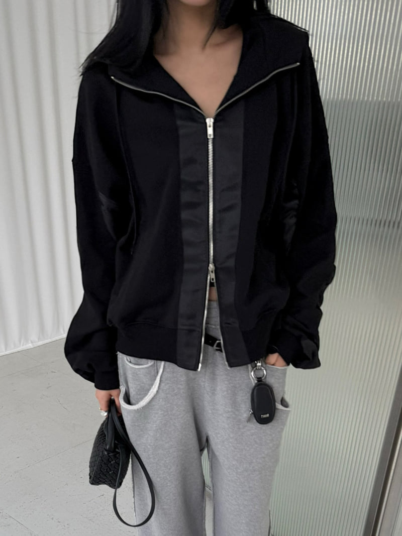 Jade Market - Korean Women Fashion - #thelittlethings - MA-1 Mix Zip-Up Jacket - 7