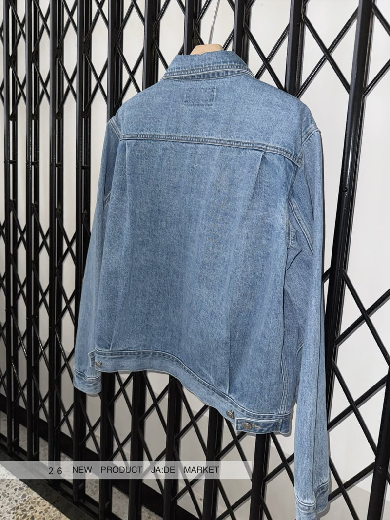 Jade Market - Korean Women Fashion - #womensfashion - Snap Denim Jacket - 2