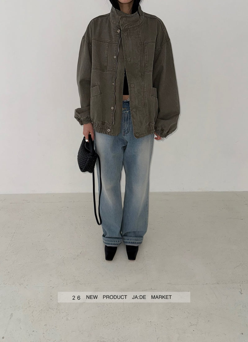Jade Market - Korean Women Fashion - #womensfashion - Hidden Zip Work Jacket - 10