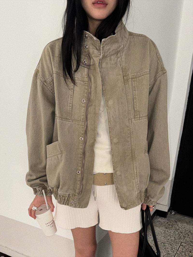 Jade Market - Korean Women Fashion - #womensfashion - Hidden Zip Work Jacket - 2