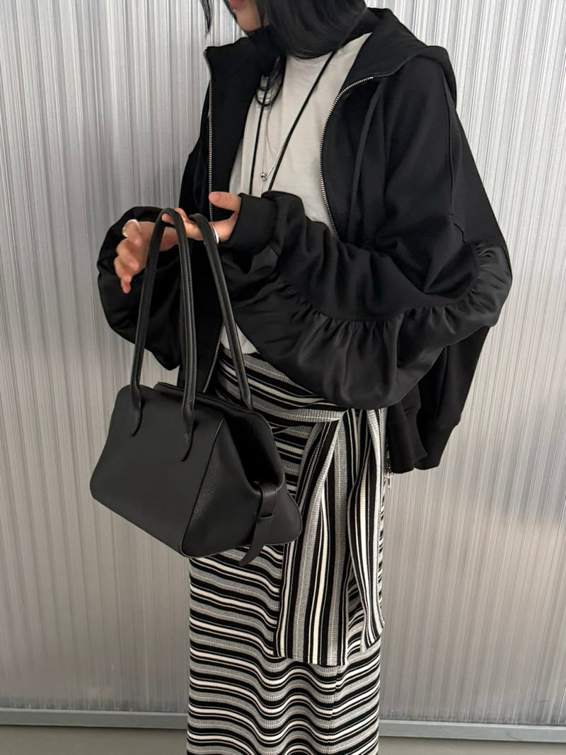 Jade Market - Korean Women Fashion - #womensfashion - MA-1 Mix Zip-Up Jacket - 11