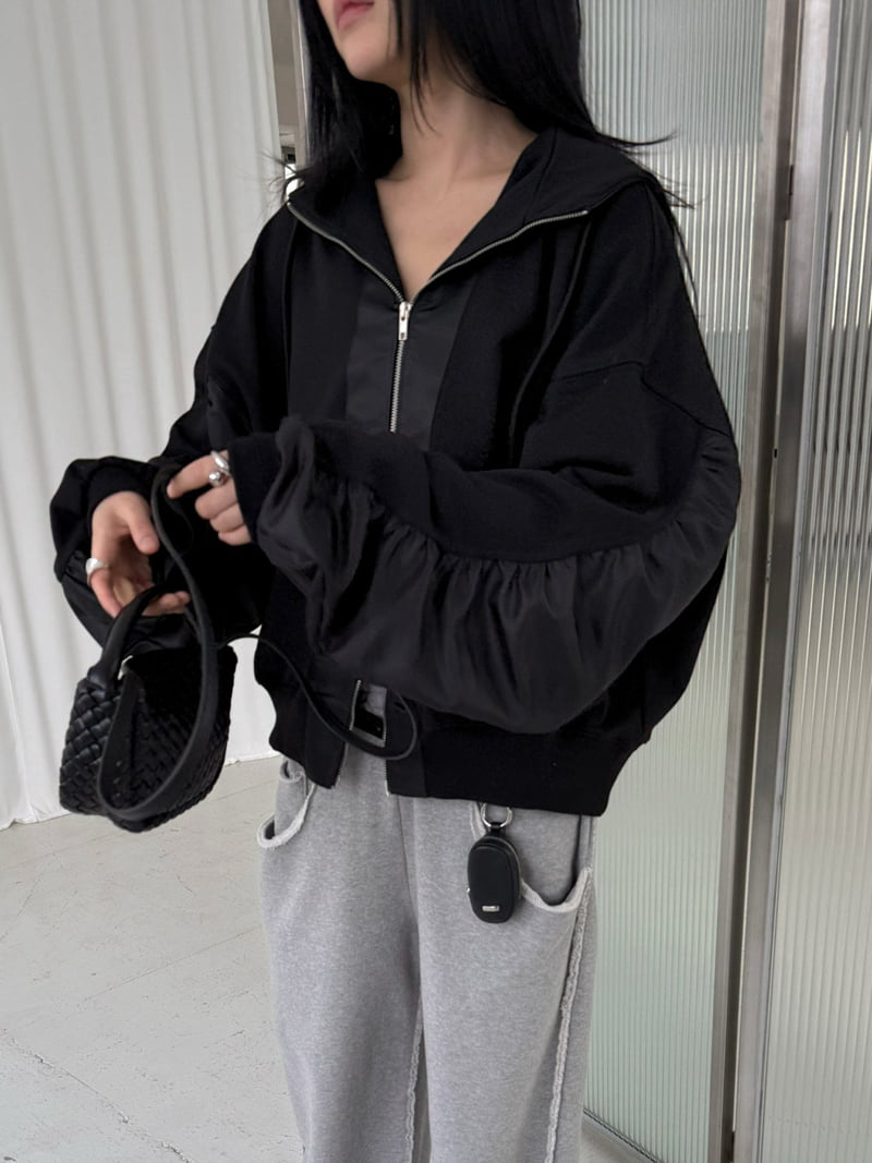 Jade Market - Korean Women Fashion - #womensfashion - MA-1 Mix Zip-Up Jacket - 9