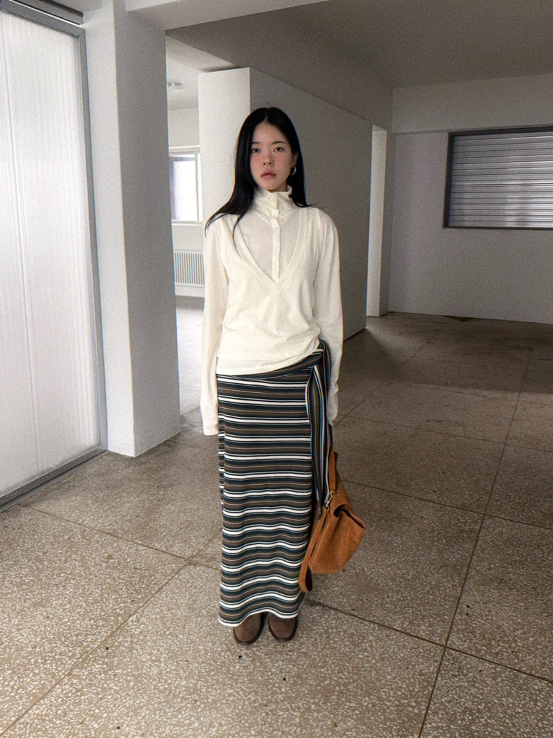 Jade Market - Korean Women Fashion - #womensfashion - Multi-Stripe Sleeveless Top - 5