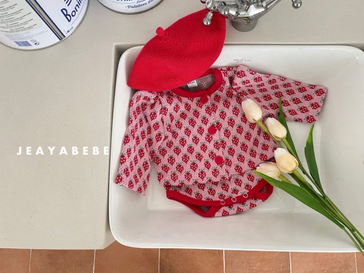 Jeaya & Mymi - Korean Baby Fashion - #babyootd - Strawberry Set - 4