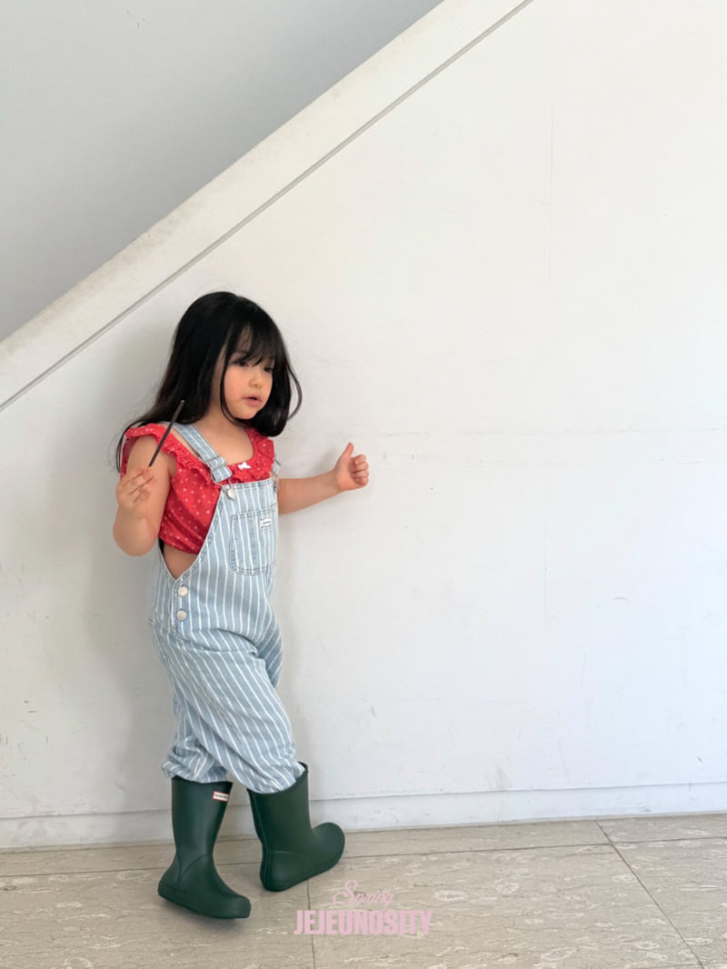Jejeunosity - Korean Children Fashion - #childofig - Berry Long Overalls (Junior) - 10