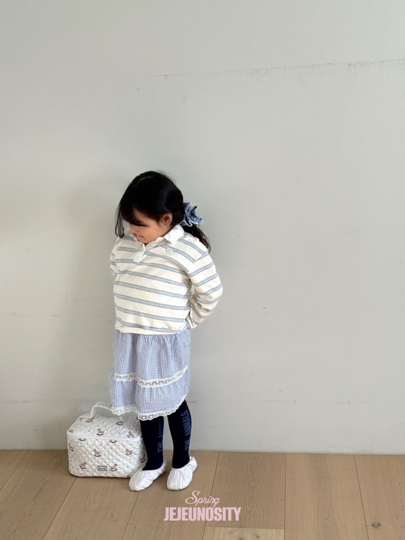 Jejeunosity - Korean Children Fashion - #childofig - Blue Collar Tee - 6