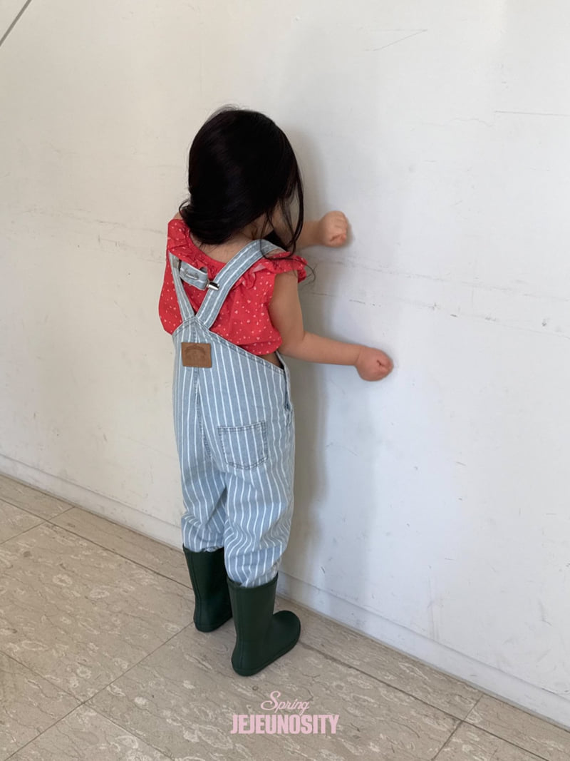 Jejeunosity - Korean Children Fashion - #kidsshorts - Berry Long Overalls (Kids) - 3