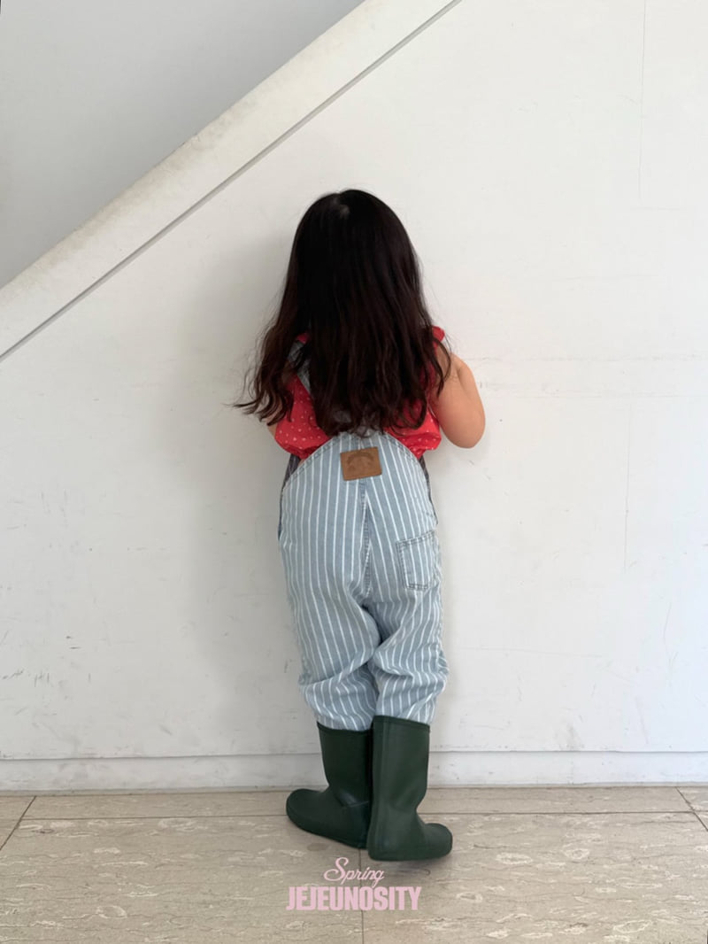 Jejeunosity - Korean Children Fashion - #kidsshorts - Berry Long Overalls (Kids) - 4